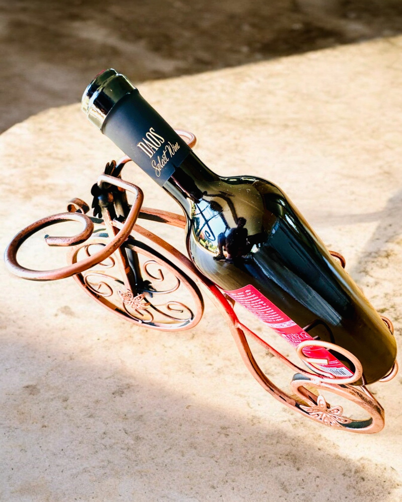 Suporte de Vinho "WineCycle" - possibilidade de personalização com gravação para presente