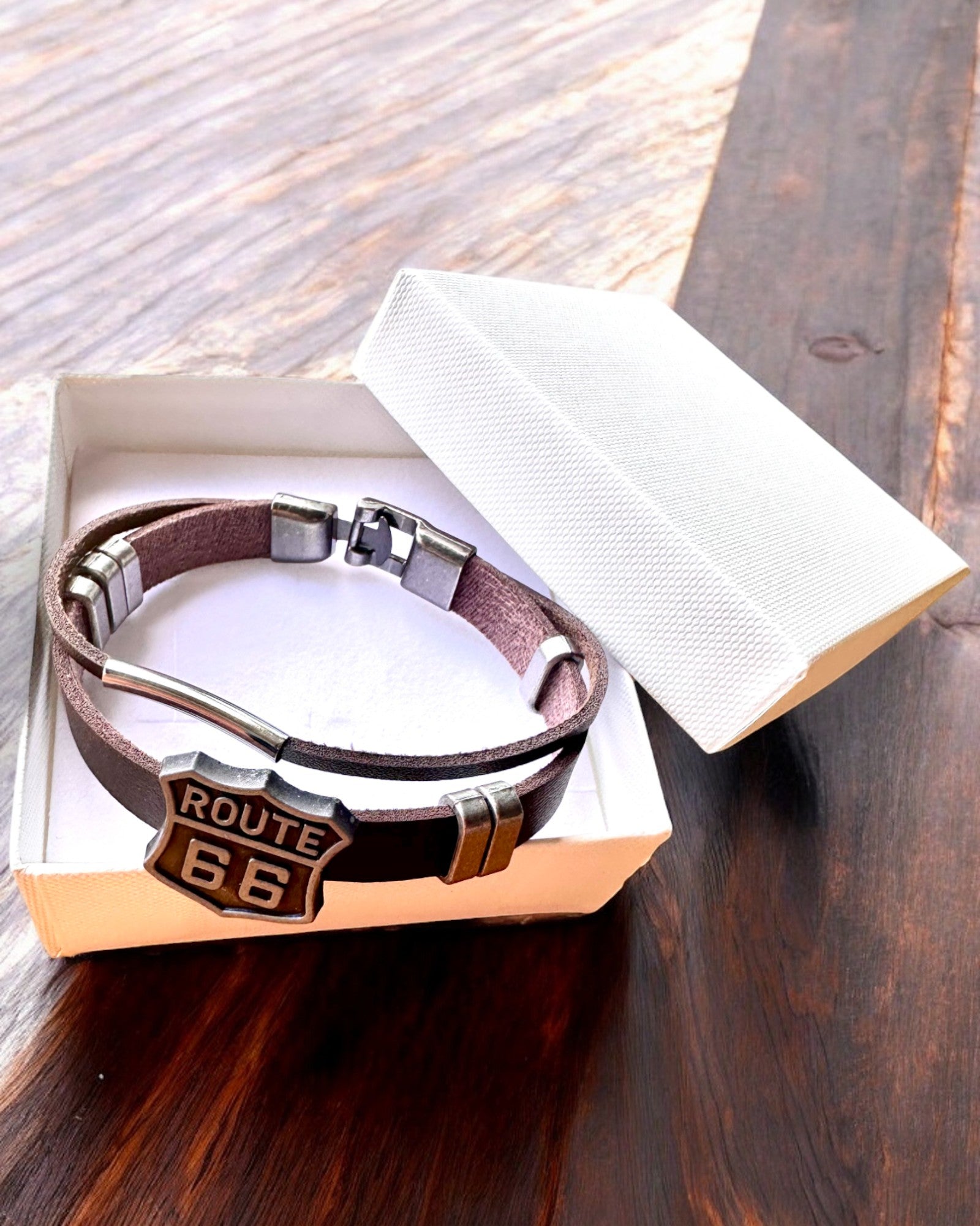 Bracelete do Viajante Route 66 - possibilidade de personalização com gravação