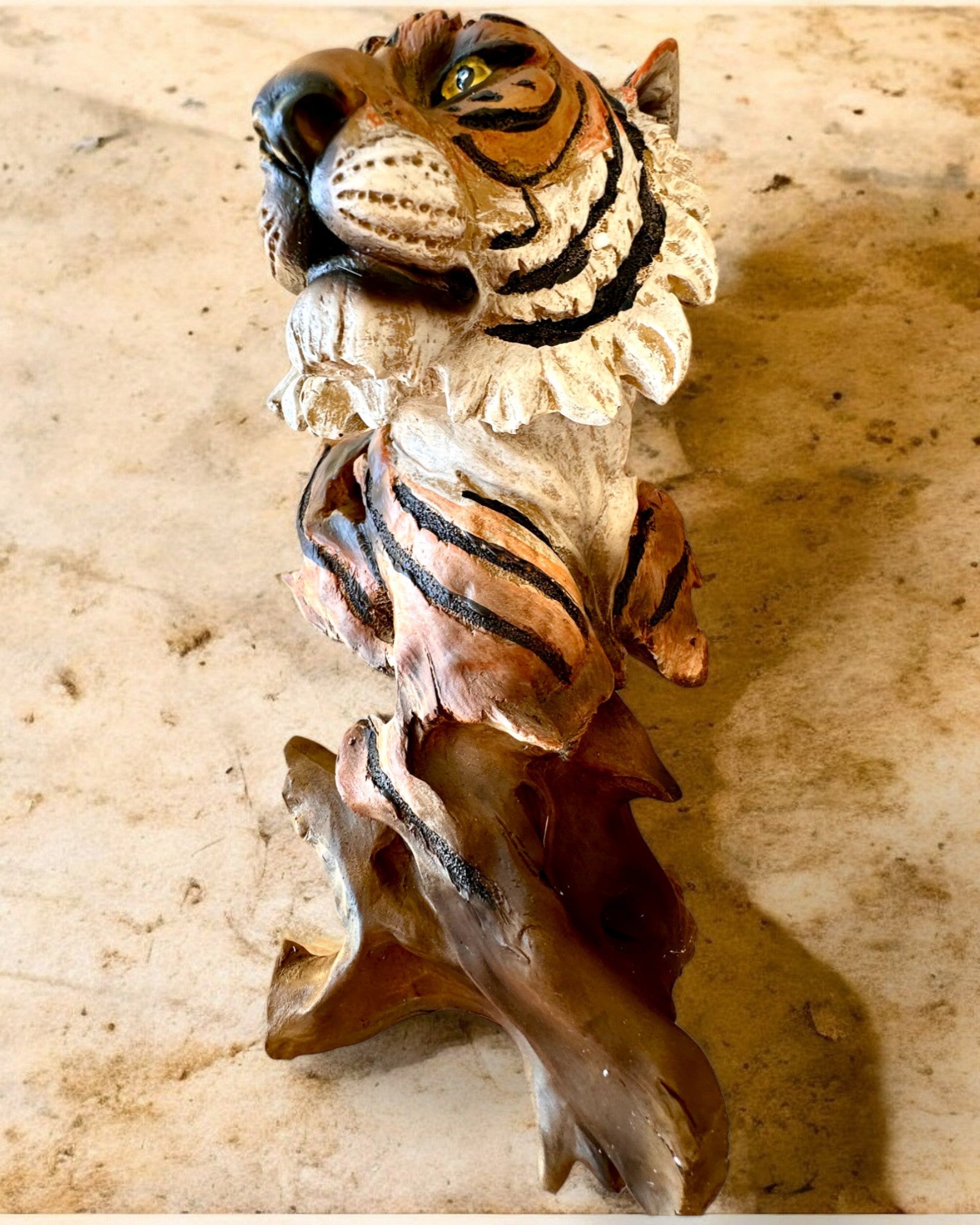 Estatueta "Tigre Rei da Selva" com Opção de Gravação, figura de 29 cm de altura, decoração para presente