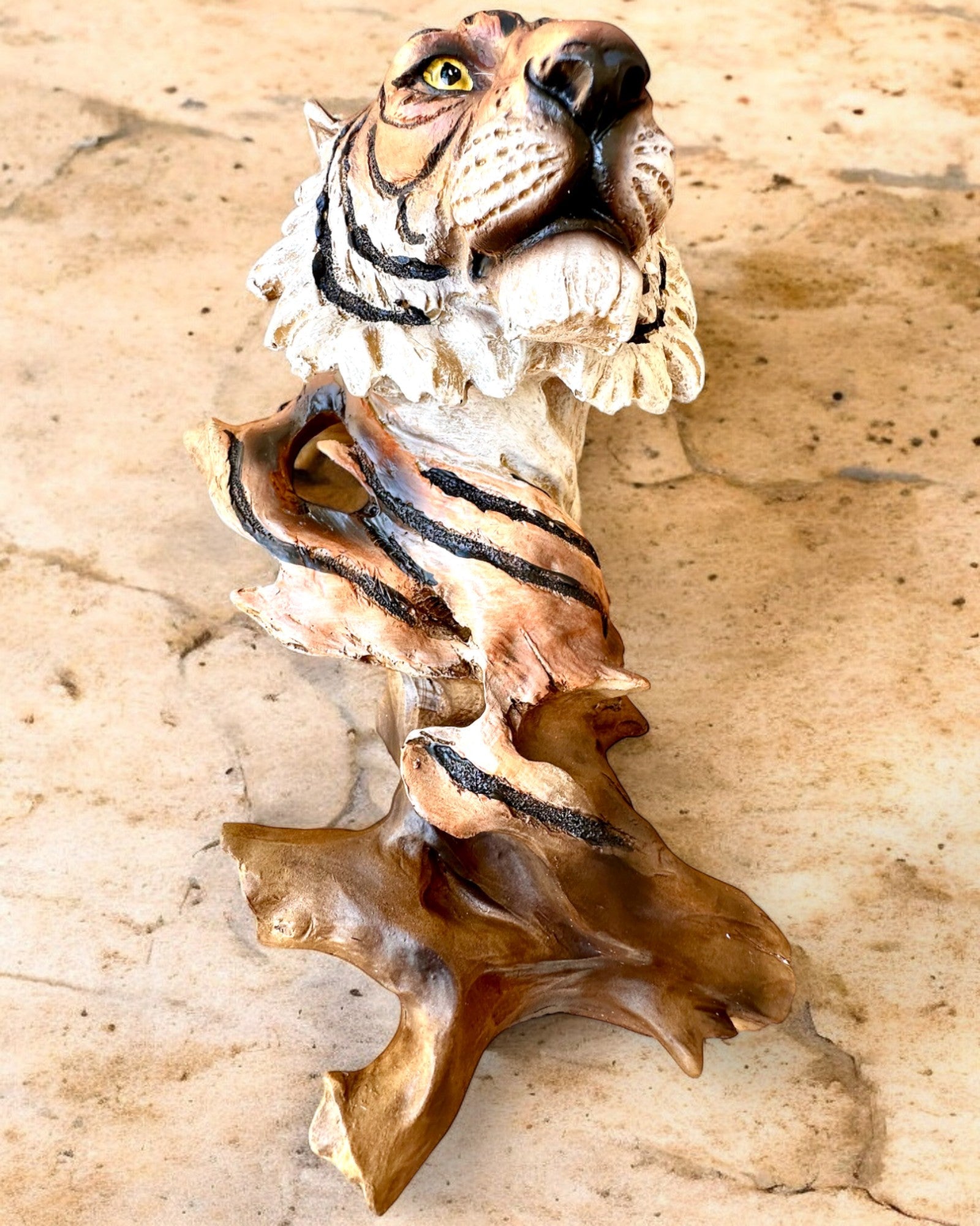 Estatueta "Tigre Rei da Selva" com Opção de Gravação, figura de 29 cm de altura, decoração para presente