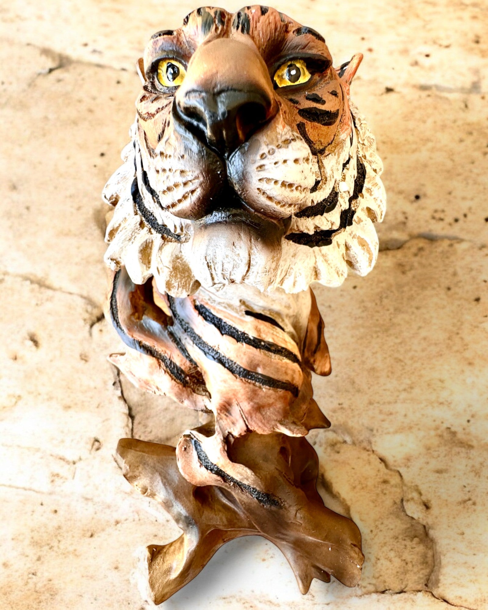 Estatueta "Tigre Rei da Selva" com Opção de Gravação, figura de 29 cm de altura, decoração para presente