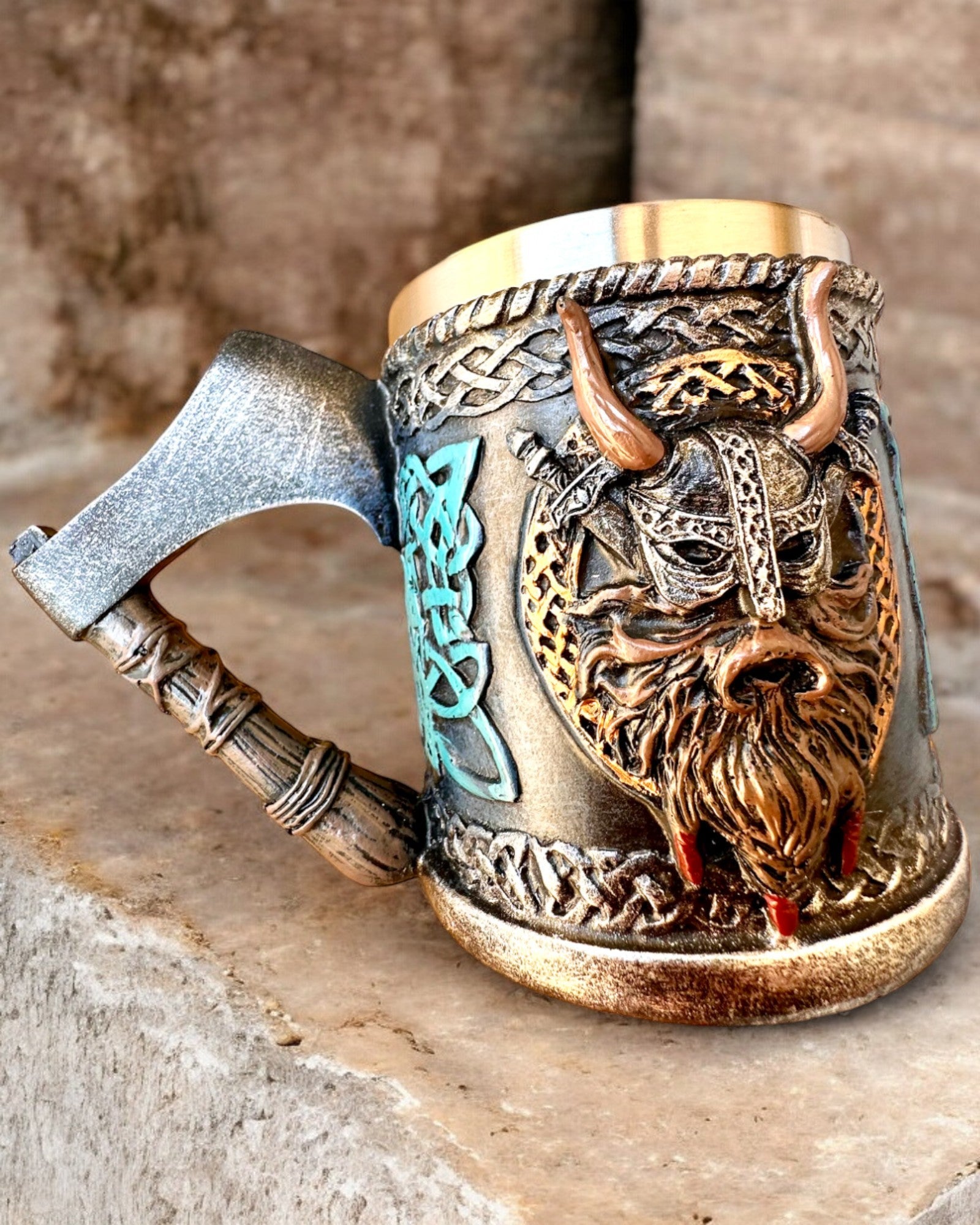 Copo Viking Ragnar's Horn - com Opção de Gravação para presente, 250 ml