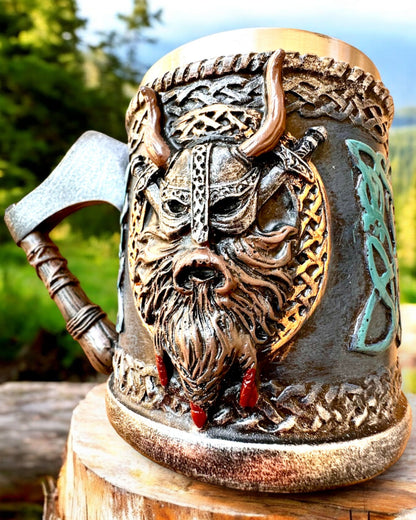 Copo Viking Ragnar's Horn - com Opção de Gravação para presente, 250 ml