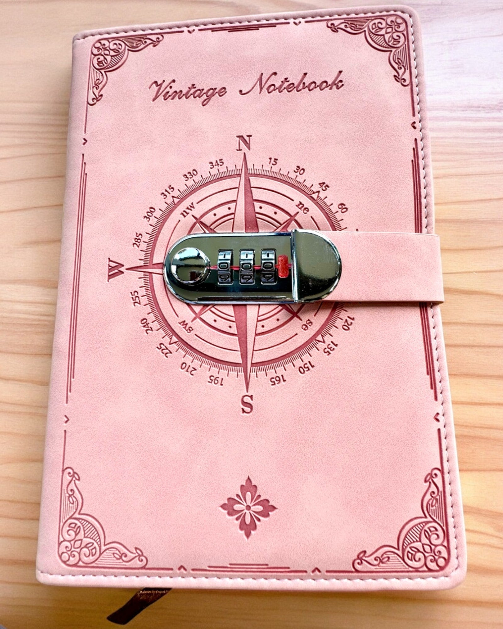 Caderno Secreto A5 Vintage com bloqueio por código - Escolha o Seu Estilo, personalização a laser para presente