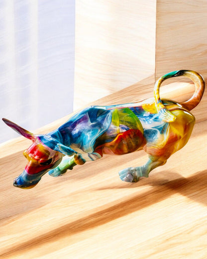 Escultura Touro Decorativo "BullArt" – Arte Única com Opção de Gravação - 4 variantes de cor, para presente personalizado