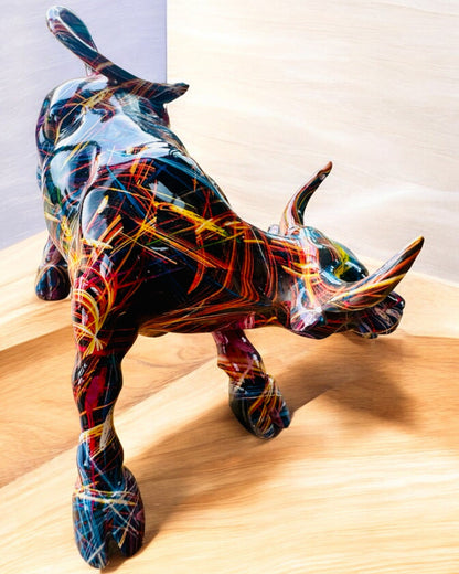 Escultura Touro Decorativo "BullArt" – Arte Única com Opção de Gravação - 4 variantes de cor, para presente personalizado