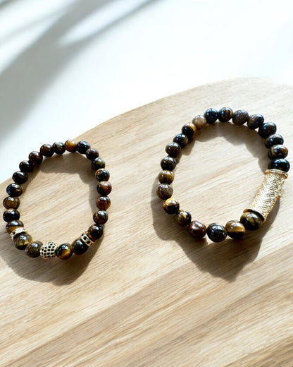 Conjunto de 2 Pulseiras "Golden Eye"