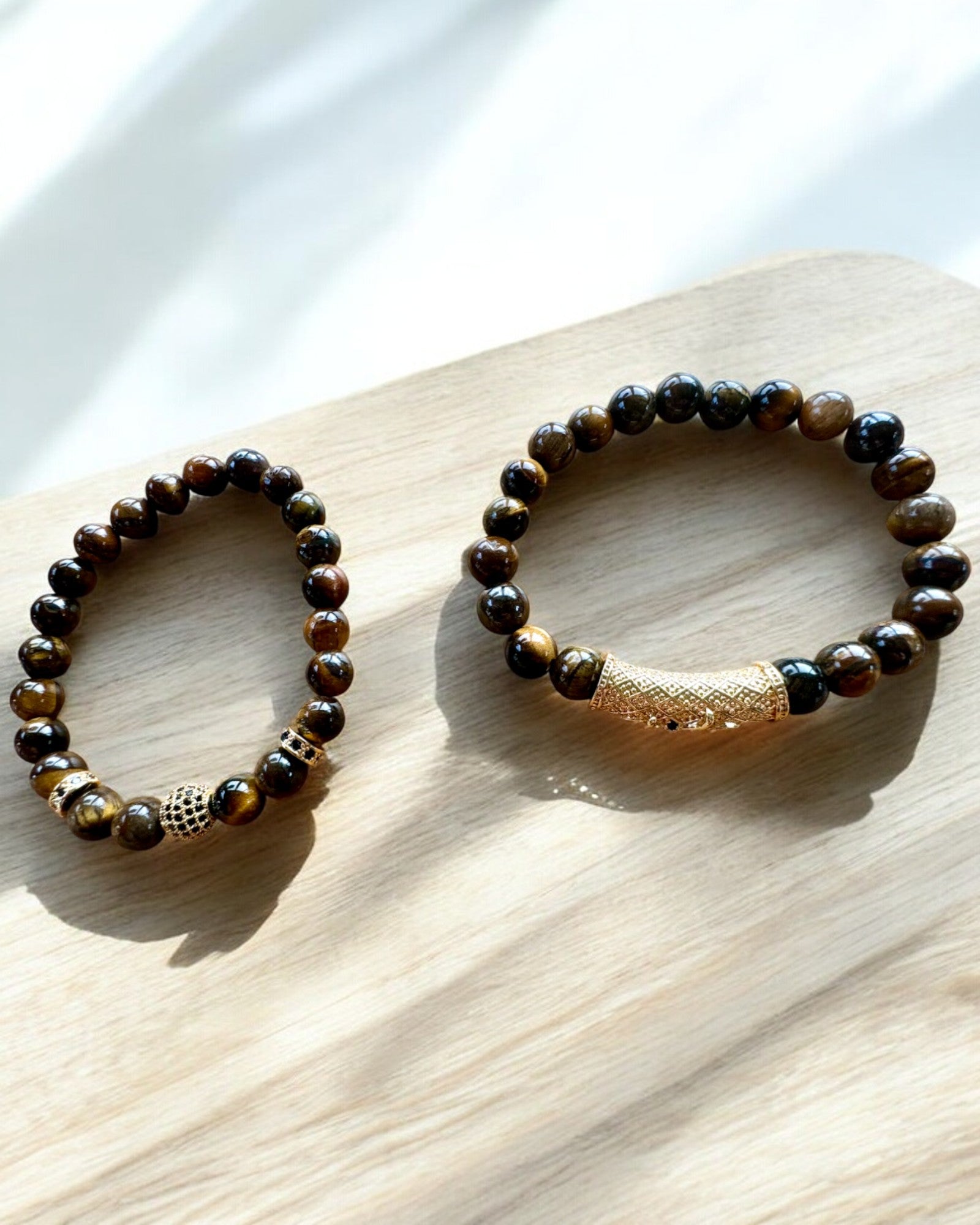 Conjunto de 2 Pulseiras "Golden Eye"