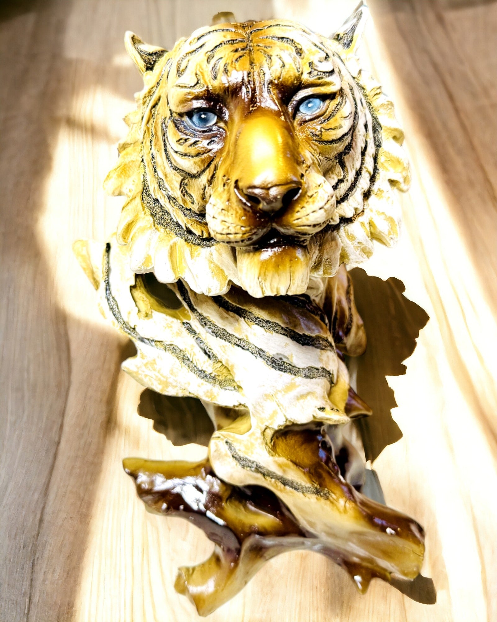 Estatueta "Tigre Rei da Selva" com Opção de Gravação, figura de 29 cm de altura, decoração para presente