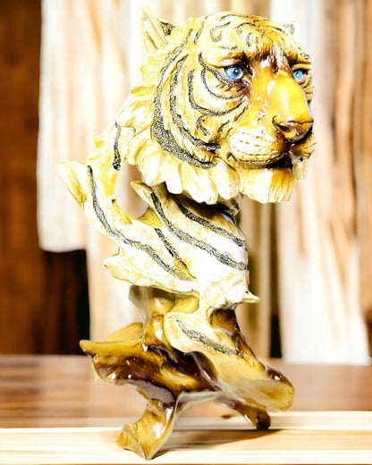 Estatueta "Tigre Rei da Selva" com Opção de Gravação, figura de 29 cm de altura, decoração para presente