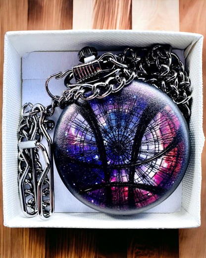 Relógio de Bolso "Galactic Vision" com Opção de Gravação, presente personalizável