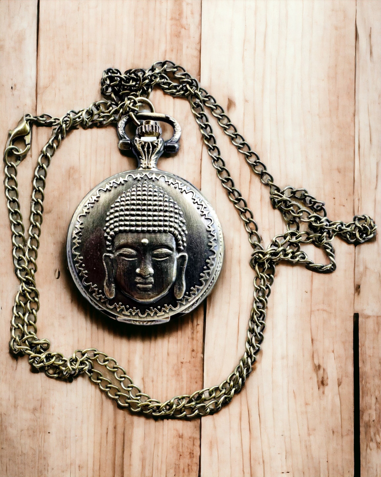 Relógio de Bolso "Buddha Time Elegance", possibilidade de personalização com gravação