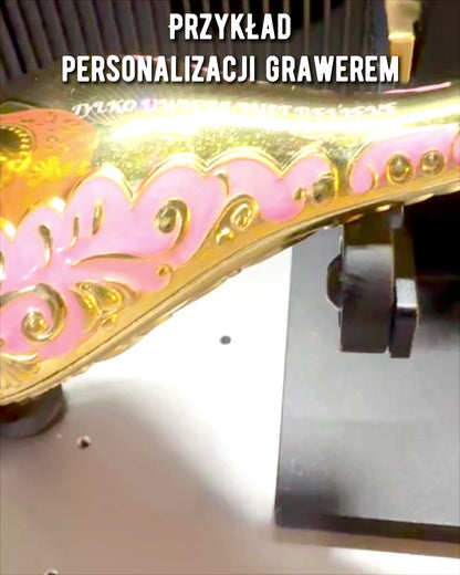 Lâmpada Mágica de Aladino com Opção de Gravação - Variante Rosa, entrelaçada com dourado