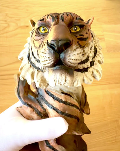 Estatueta "Tigre Rei da Selva" com Opção de Gravação, figura de 29 cm de altura, decoração para presente