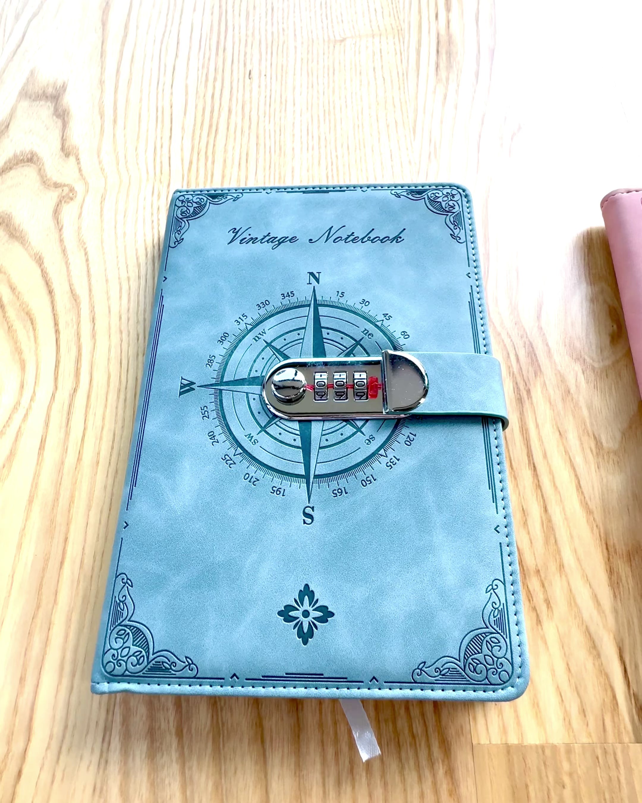 Caderno Secreto A5 Vintage com bloqueio por código - Escolha o Seu Estilo, personalização a laser para presente